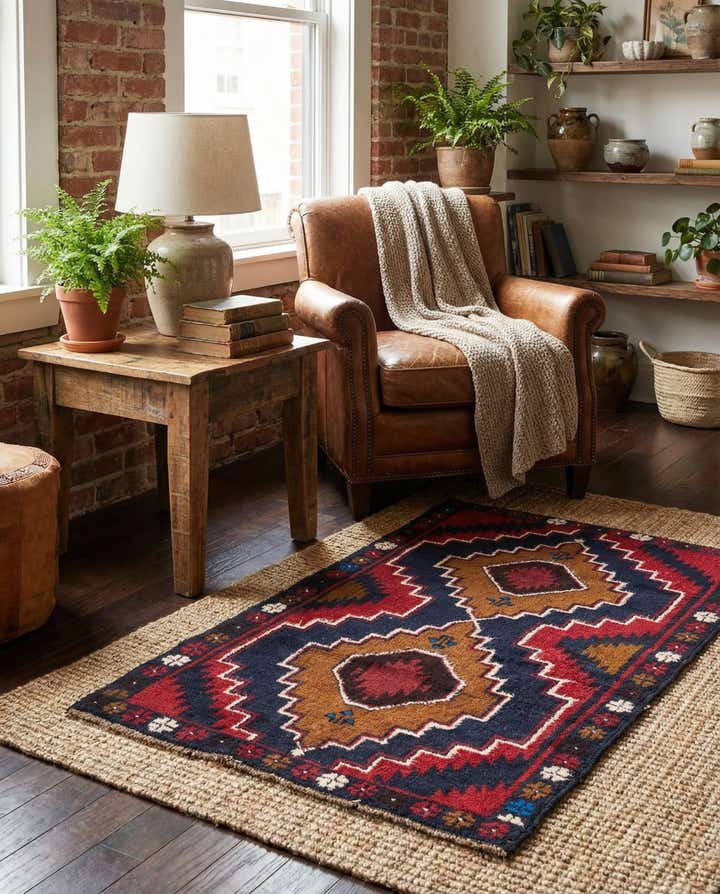 2' 8 x 4' 9 Hand Knotted Balouch Persian Wool Rug