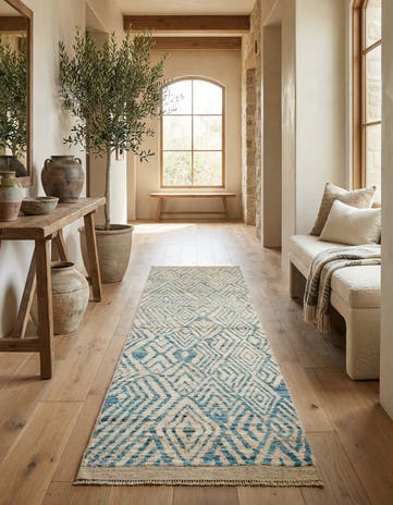 2' 10 x 10' 4 Hand Knotted Moroccan Wool Runner Rug