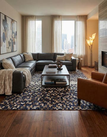 8' 2 x 10' Cowhide Stocks Rug