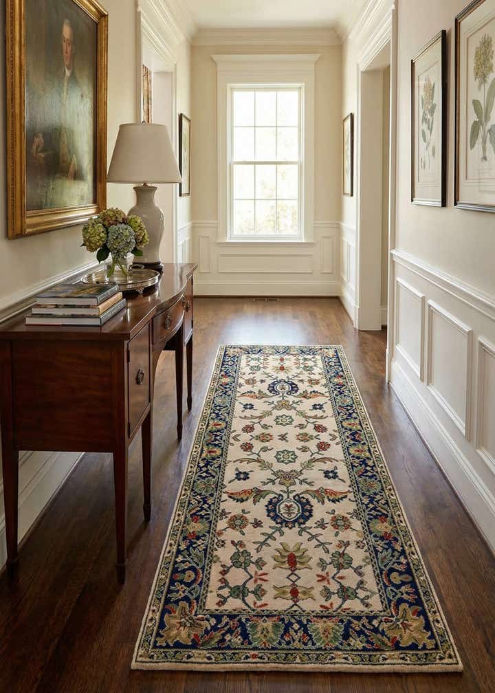 5' x 12' Sarough Wool Runner Rug