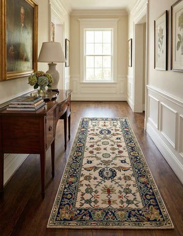5' x 12' Sarough Wool Runner Rug