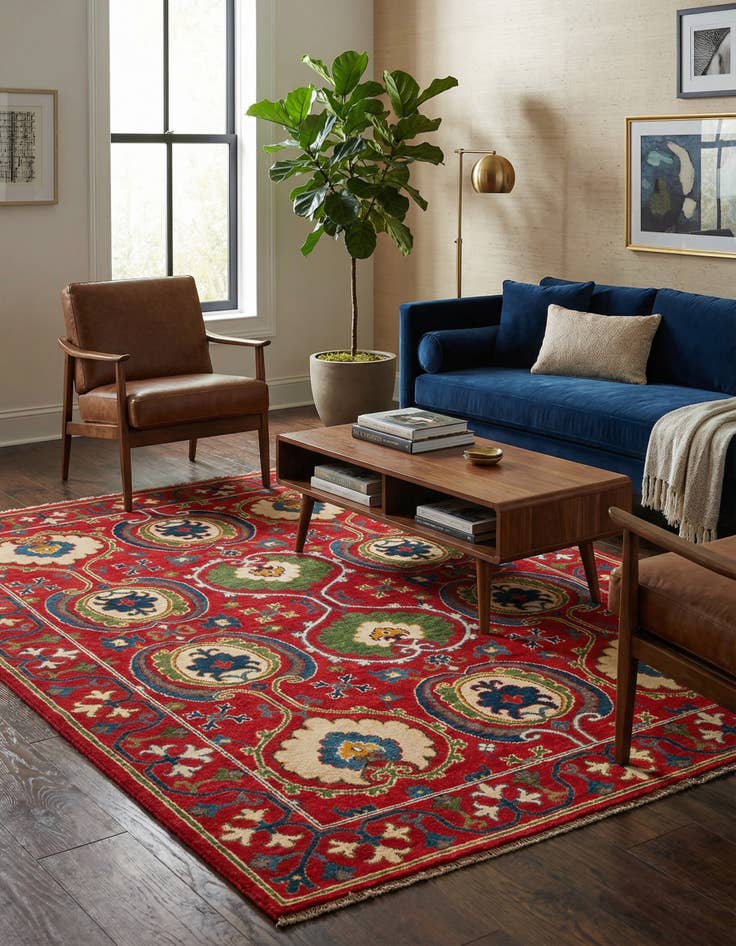 Detail image of 5' x 7'  Hand Knotted Kazak Rug