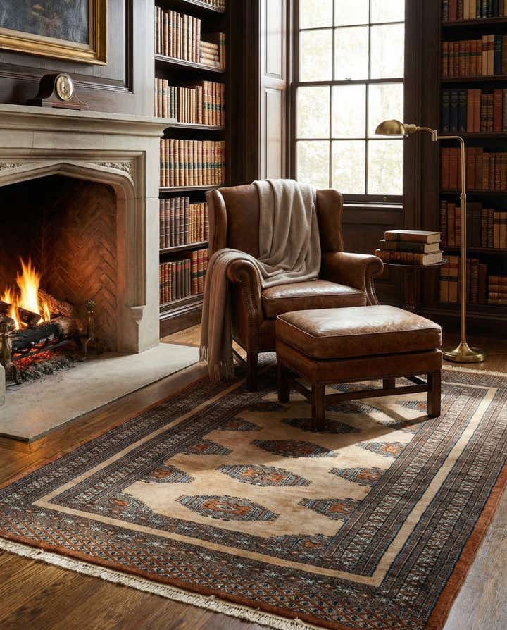 3' 9 x 5' 11 Hand Knotted Bokhara Oriental Wool Rug
