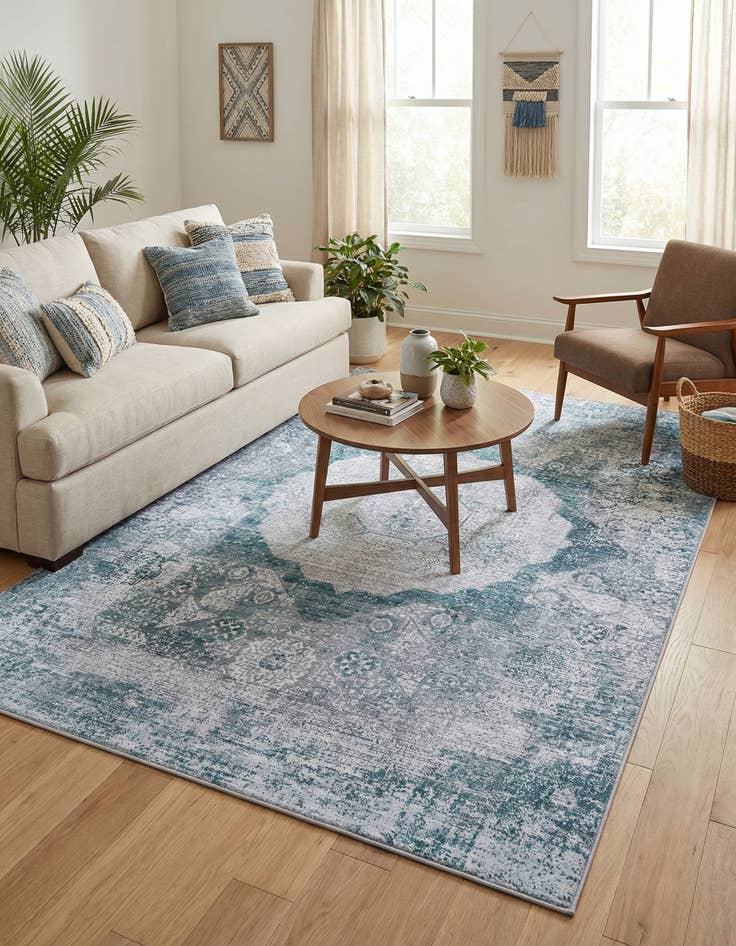 Detail image of 6' x 9'  Washable Yara Rug