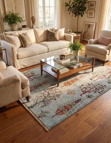 4' 11 x 6' 9 Hand Knotted Ariana Ziegler Rug