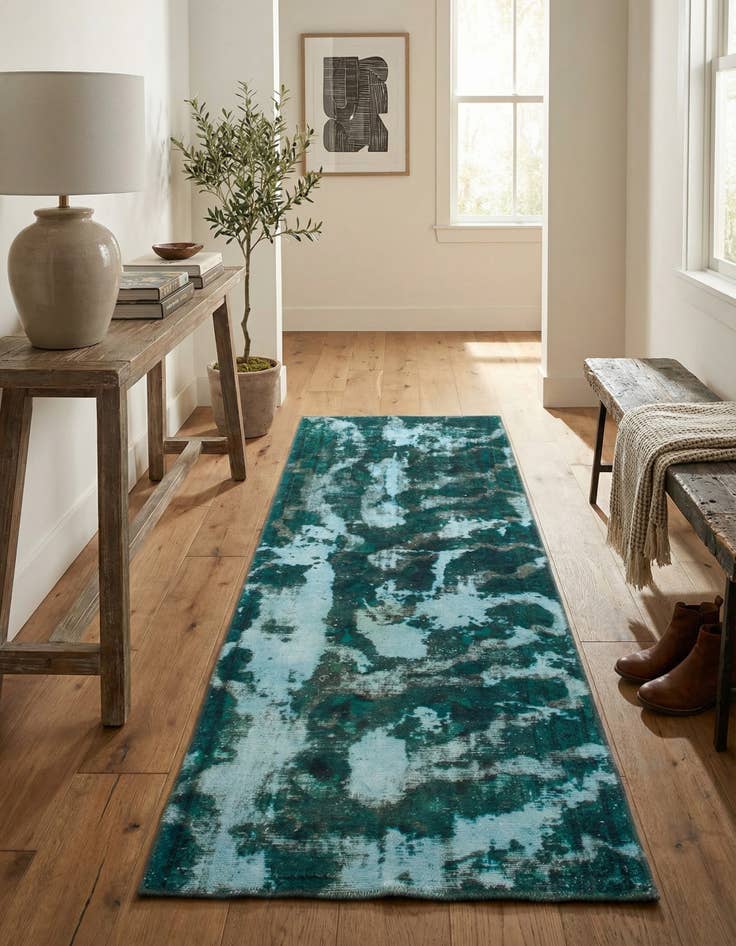 Detail image of 3' x 7' 8  Hand Knotted Ultra Vintage Persian Wool Runner Rug