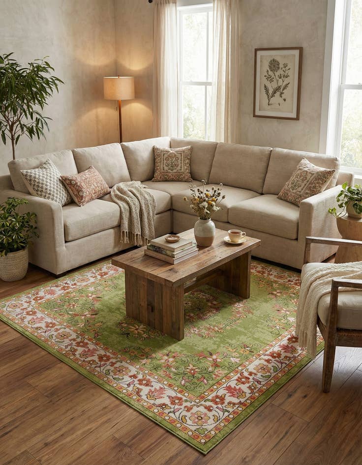 Detail image of 7' 10 x 7' 10 Lucerne Square Rug