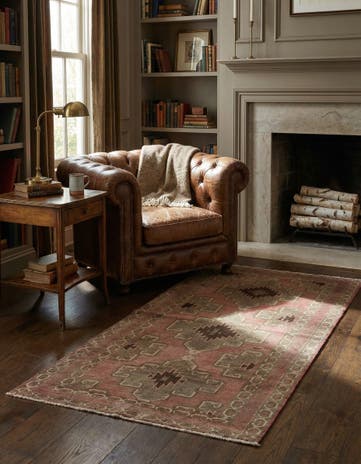 3' 5 x 6' 7 Hand Knotted Ultra Vintage Persian Wool Rug