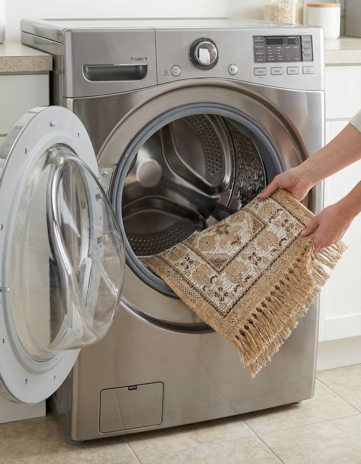 Detail image of  1' 4 x 1' 4  Washable Traditional Indoor / Outdoor Sample Rug