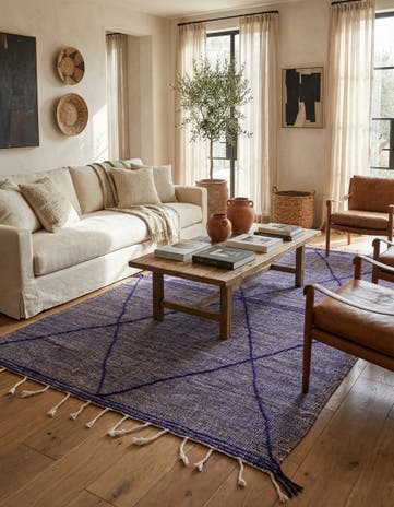 6' 2 x 10' 4 Hand Knotted Moroccan Wool Rug