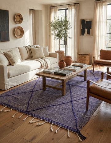 6' 2 x 10' 4 Hand Knotted Moroccan Wool Rug