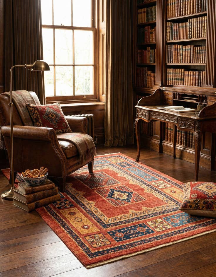 Detail image of 3' 6 x 4' 11 Kashkuli Wool Rug