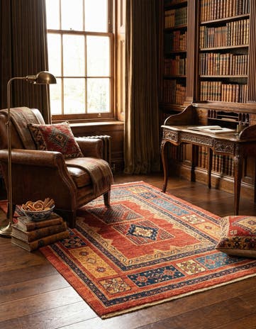 3' 6 x 4' 11 Kashkuli Wool Rug