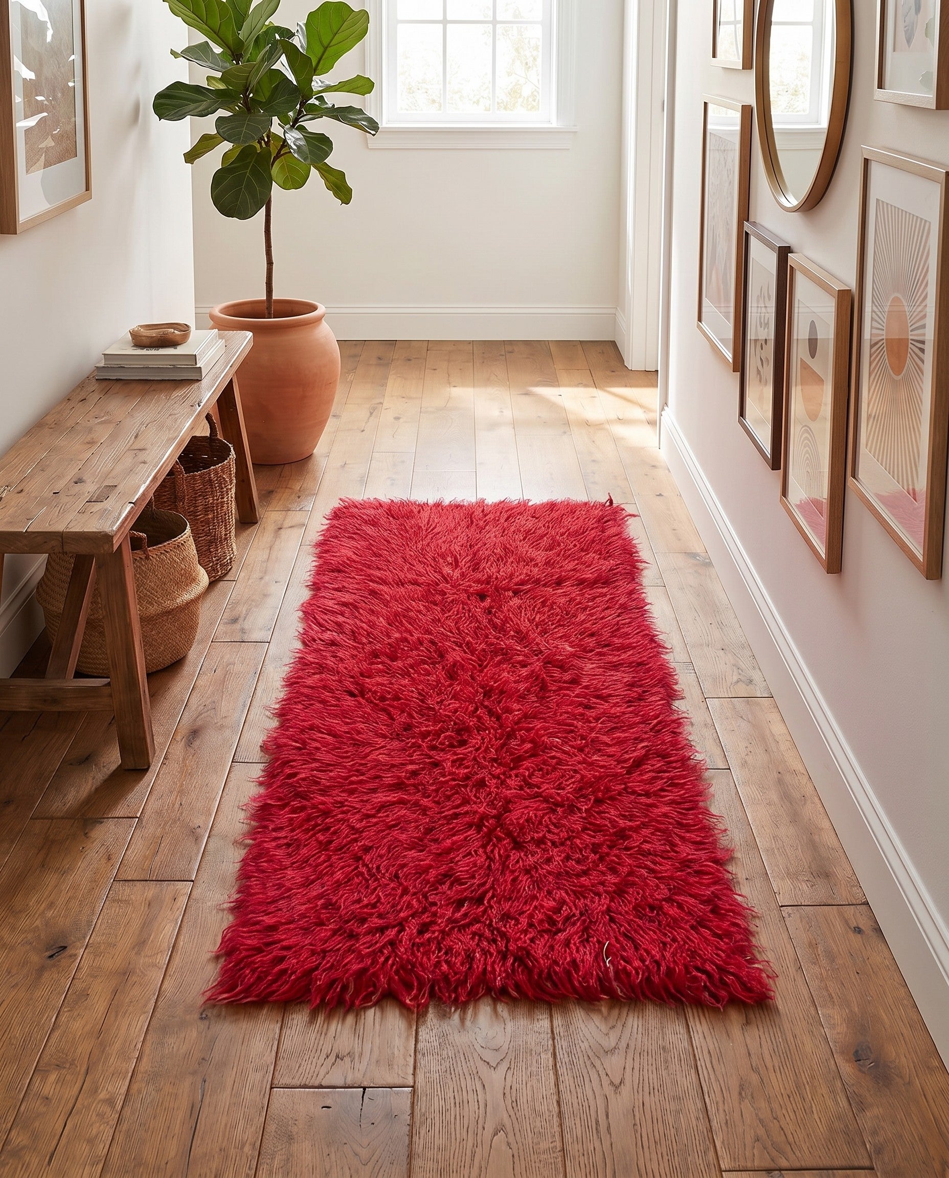 2' 3 x 4' 8 Hand Knotted Moroccan Wool Runner Rug
