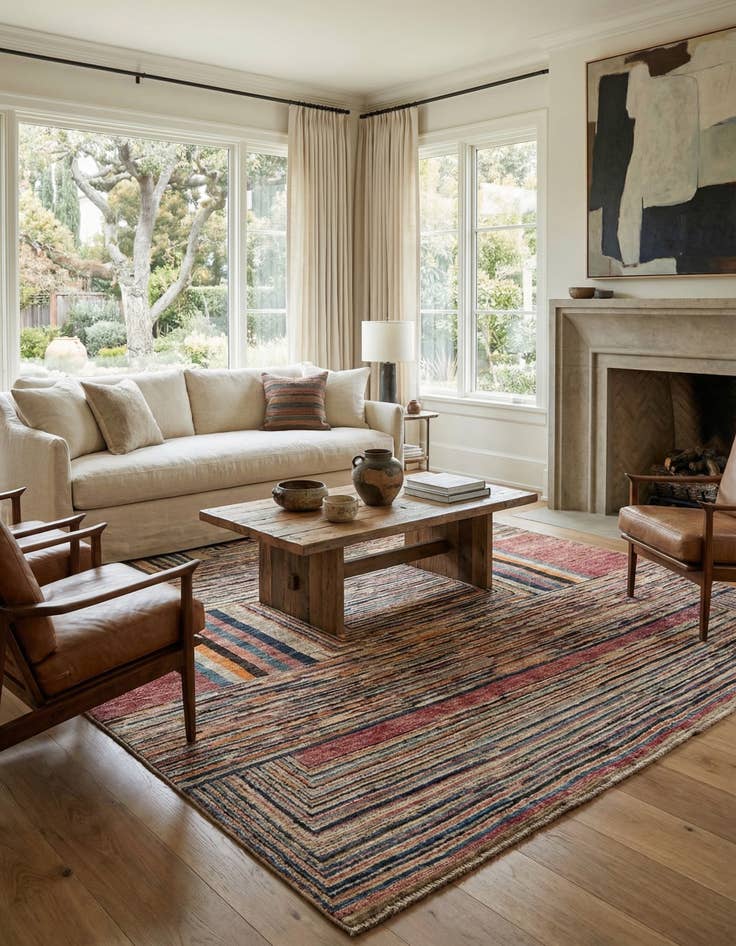 Detail image of  8' 5 x 9' 8  Hand Knotted Darya Wool Rug