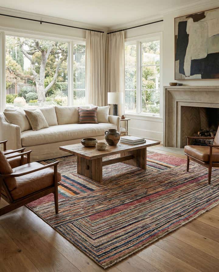 8' 5 x 9' 8 Hand Knotted Darya Wool Rug