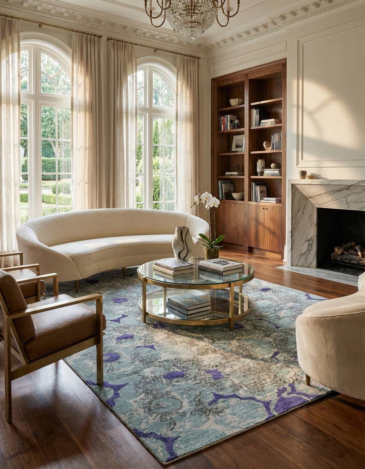 Detail image of  5' 8 x 7' 7  Hand Knotted Anar Rug