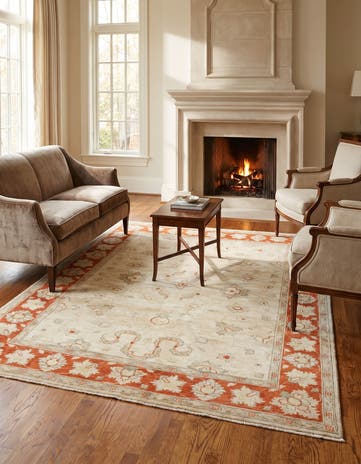 5' 1 x 6' 3 Hand Knotted Ziegler Rug