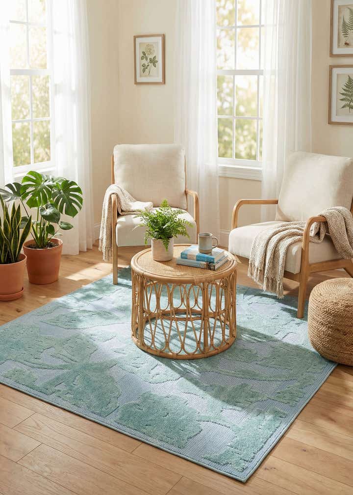 5' 3 x 5' 3 Easy-Clean Aruba Indoor / Outdoor Square Rug