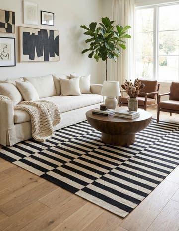 5' 5 x 7' 8 Hand Woven Kilim Modern Wool Rug
