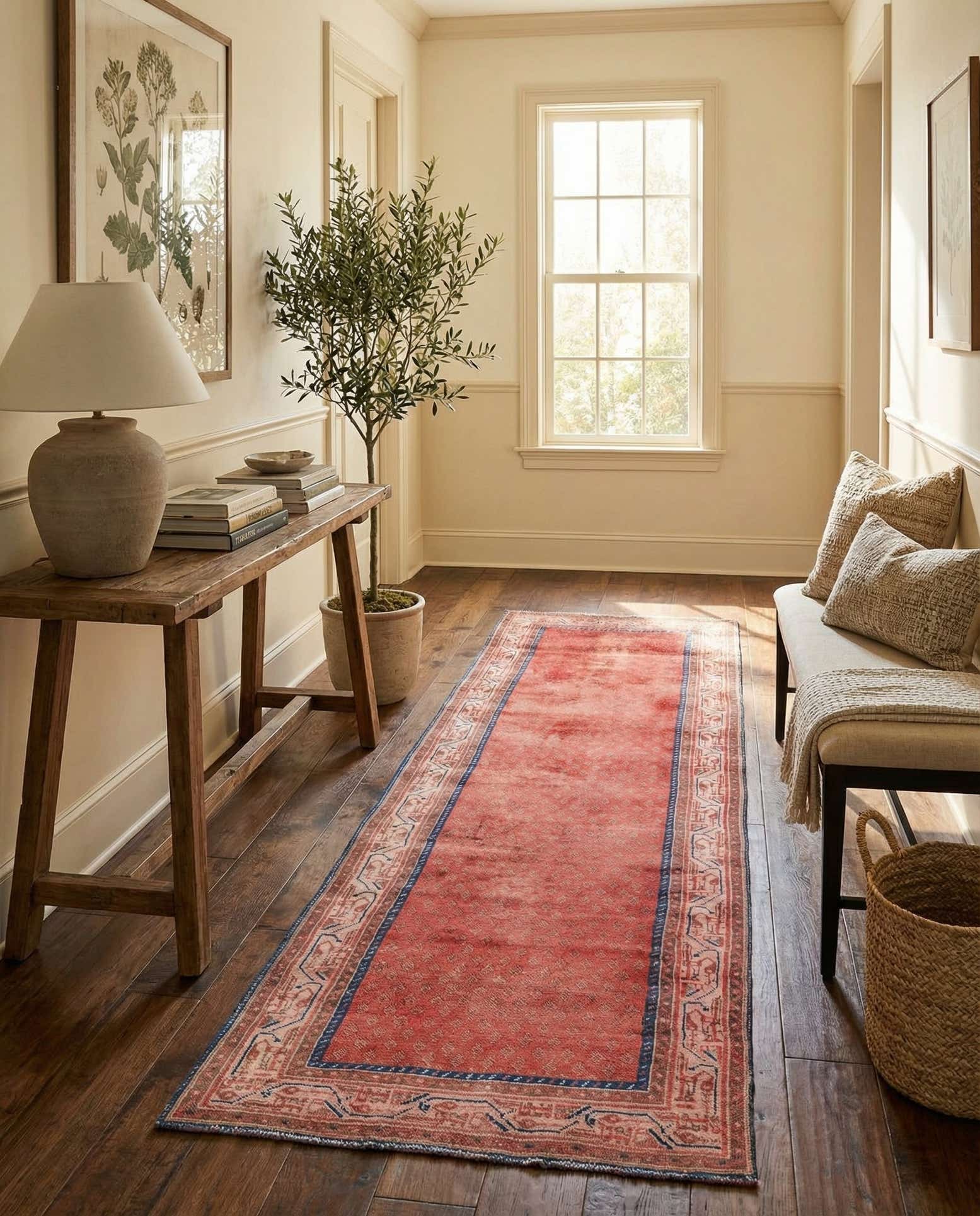 3' 2 x 10' 2 Hand Knotted Ultra Vintage Persian Wool Runner Rug