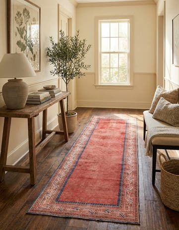 3' 2 x 10' 2 Hand Knotted Ultra Vintage Persian Wool Runner Rug