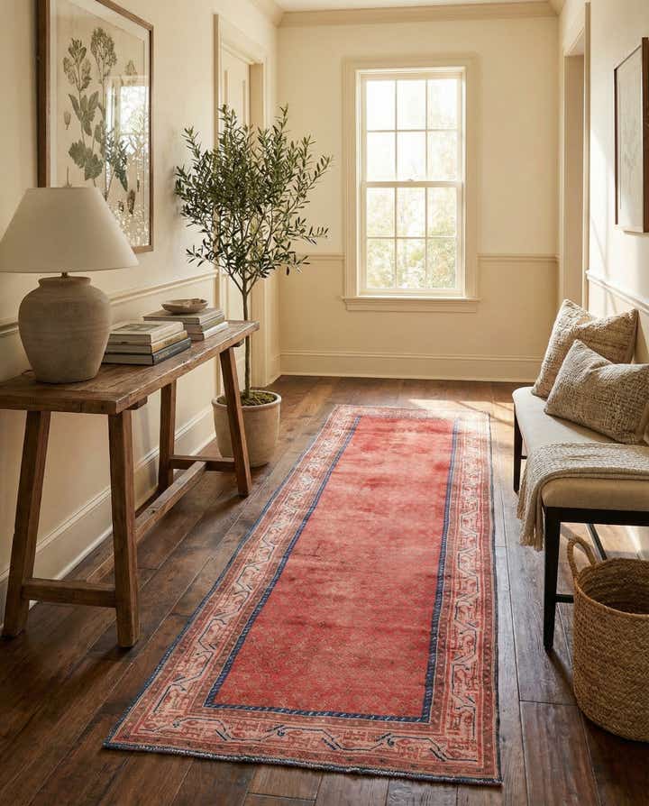 3' 2 x 10' 2 Hand Knotted Ultra Vintage Persian Wool Runner Rug