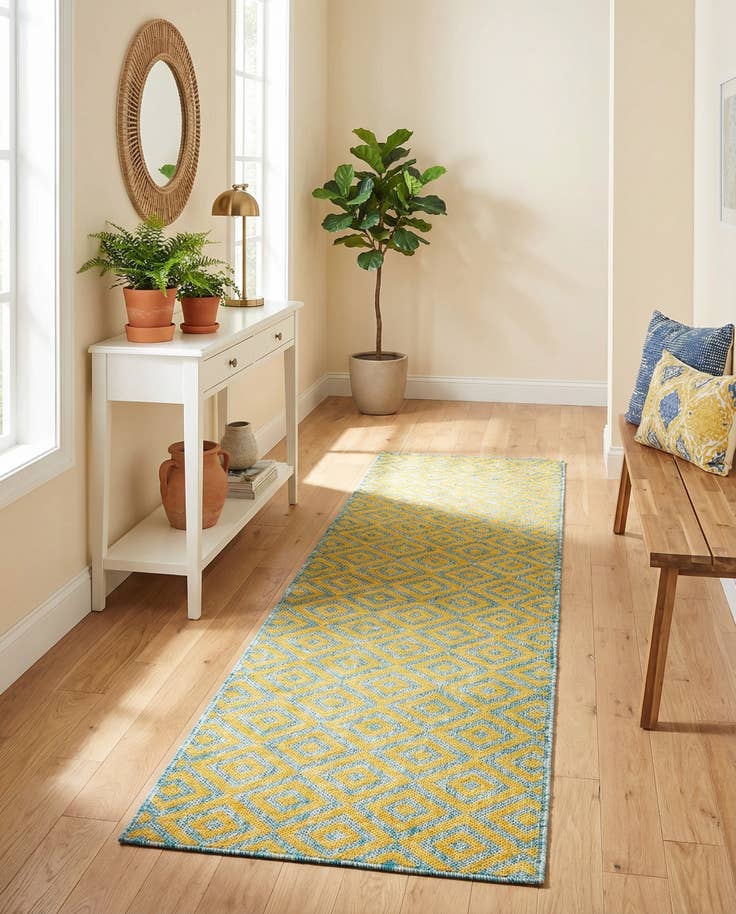 Detail image of 2' x 8' Easy-Clean Jill Zarin Costa Rica Indoor / Outdoor Runner Rug