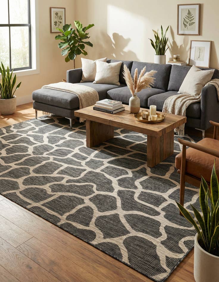 Detail image of 9' x 12'  Washable Safari Indoor / Outdoor Rug