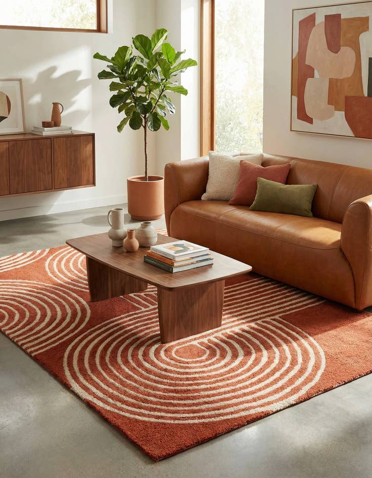 Detail image of 5' 1 x 8' Handtufted Wool Rug