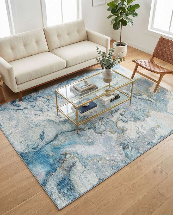 5' 3 x 7' Easy-Clean Modern Indoor / Outdoor Rug