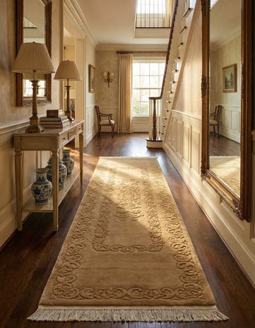 2' 9 x 11' 2 Hand Knotted China Wool Runner Rug