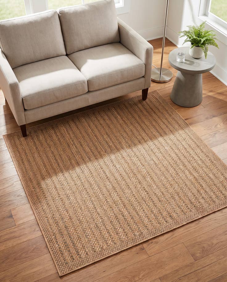Detail image of 5' 3 x 5' 3 Easy-Clean Border Indoor / Outdoor Square Rug