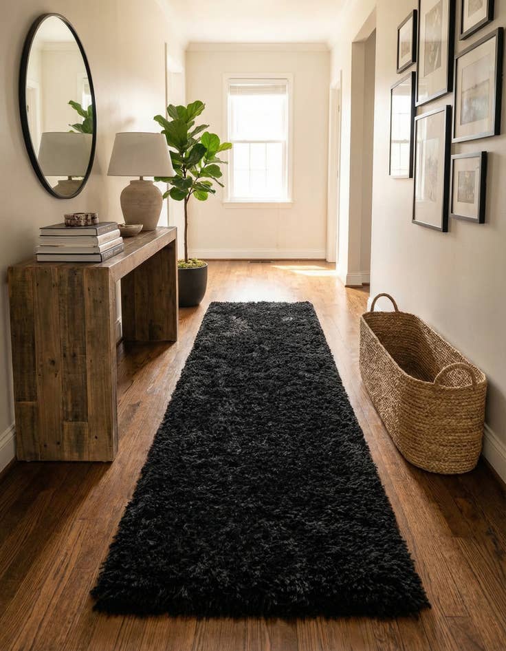 Detail image of 2' 7 x 13' Infinity Shag Runner Rug