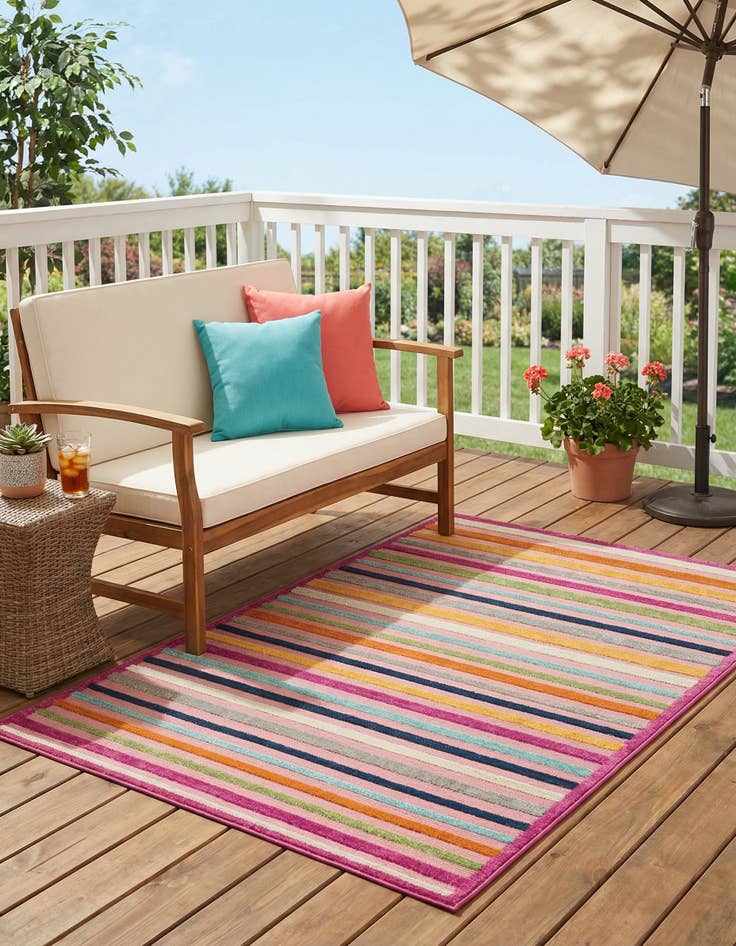Detail image of 5' 3 x 8'  Washable Aruba Indoor / Outdoor Rug