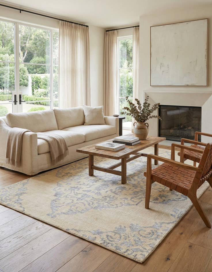 Detail image of 5' x 8'  Hand Knotted Darya Rug