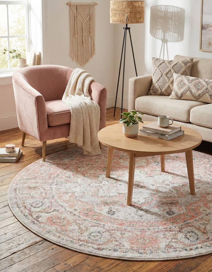 Detail image of 6' x 6' Madeline Vintage Round Rug