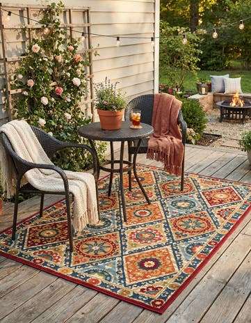 Easy-Clean Modern Indoor / Outdoor Rug