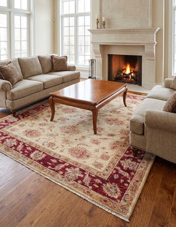 5' 10 x 7' 8 Hand Knotted Ziegler Rug
