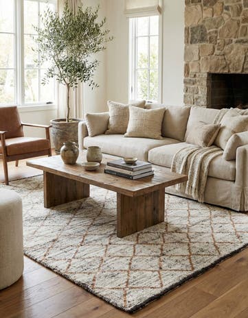 5' 2 x 7' Hand Knotted Moroccan Wool Rug