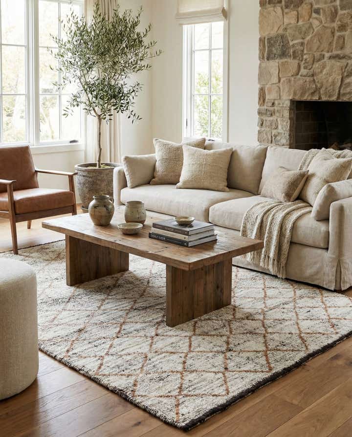 5' 2 x 7' Hand Knotted Moroccan Wool Rug