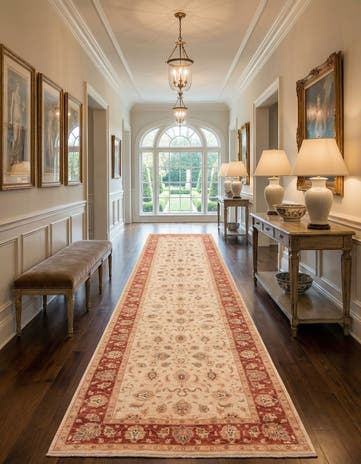 5' 6 x 19' 8 Hand Knotted Peshawar Ziegler Runner Rug