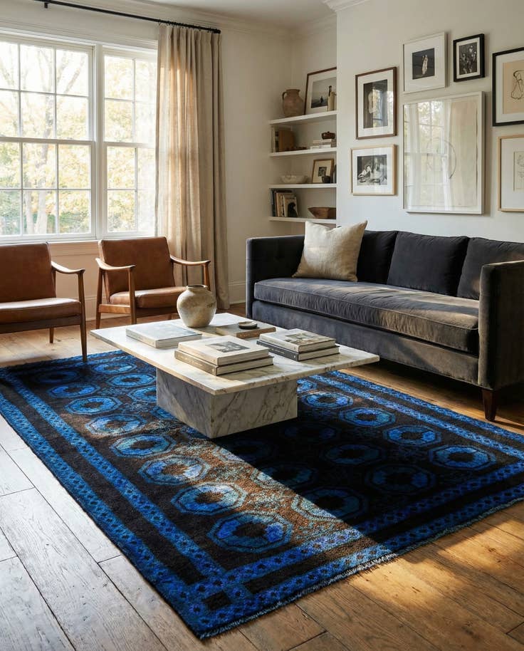 Detail image of 5' 2 x 8' Hand Knotted Ultra Vintage Wool Rug