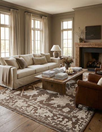 9' 1 x 12' 7 Hand Knotted Oushak Wool Rug