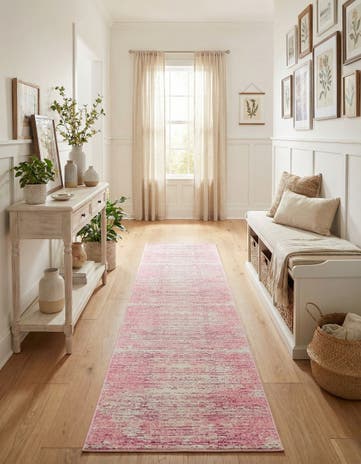 Jill Zarin Pink Uptown Madison Avenue Runner Rug