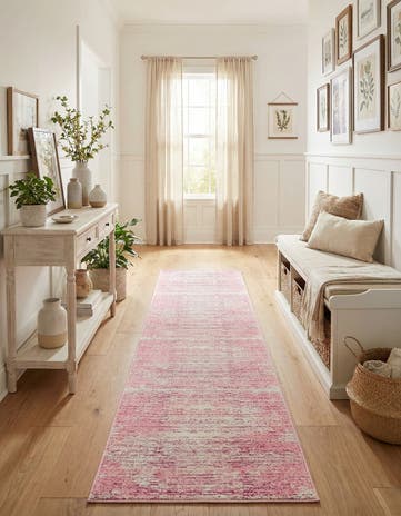 Jill Zarin Pink Uptown Madison Avenue Runner Rug