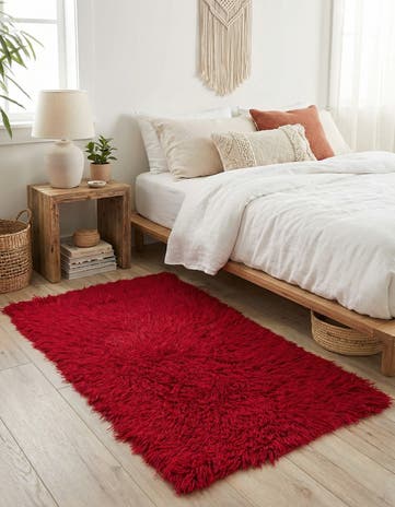 2' 4 x 4' 7 Hand Knotted Moroccan Wool Runner Rug