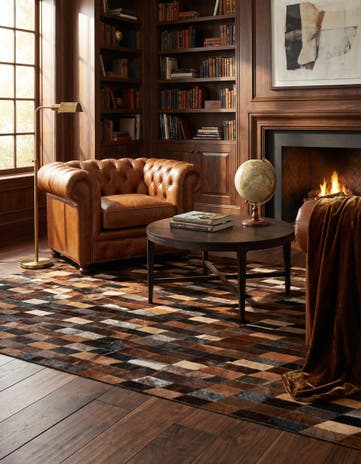 5' 1 x 7' 6 Cowhide Rug