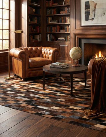 5' 1 x 7' 6 Cowhide Rug