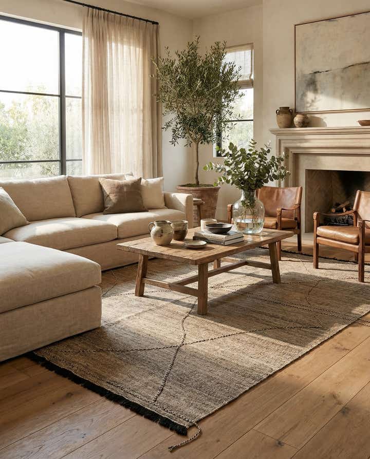 7' 4 x 9' 7 Hand Knotted Moroccan Wool Rug